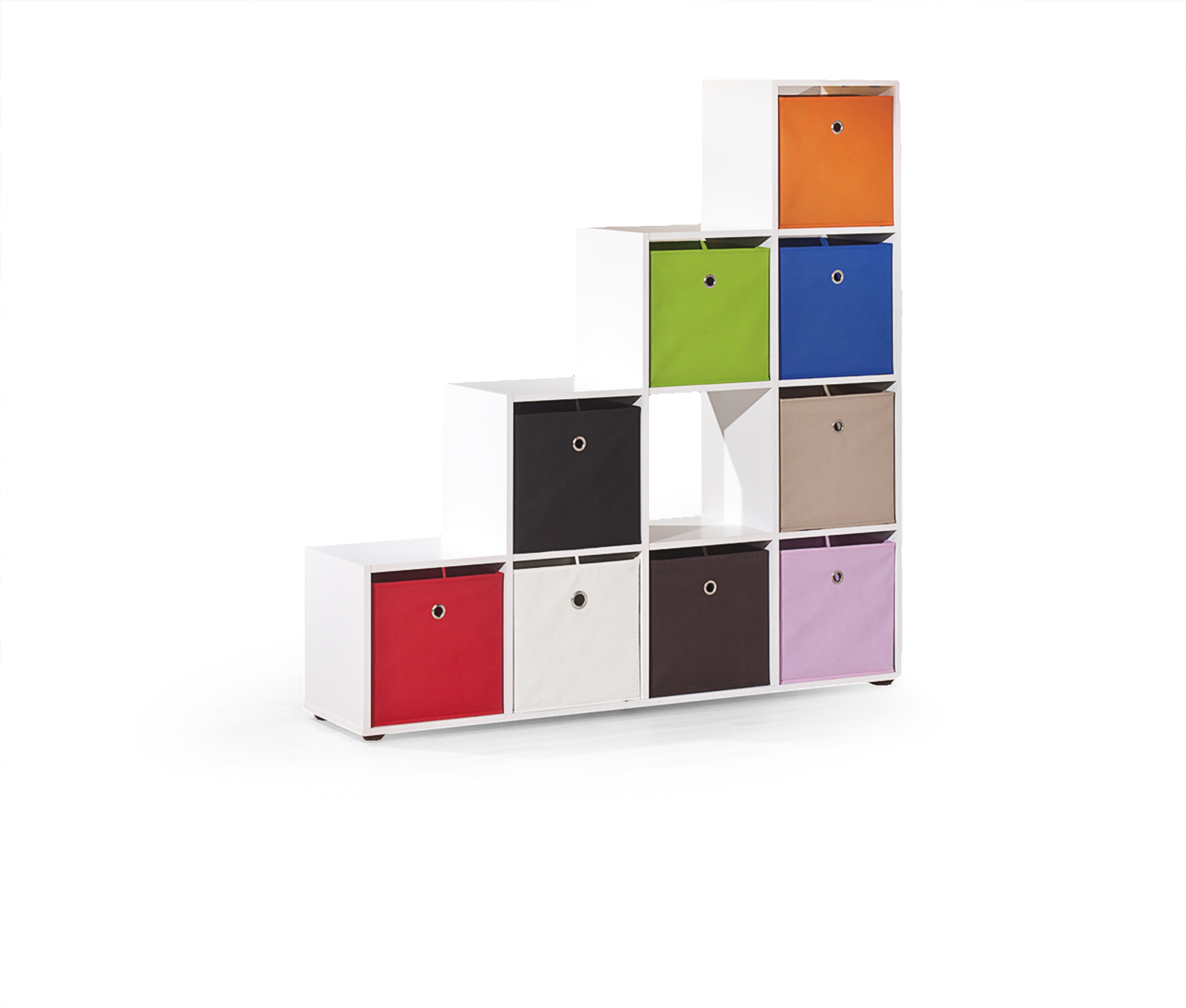 Látkový úložný box WINNY, červený, 32×32×31 cm