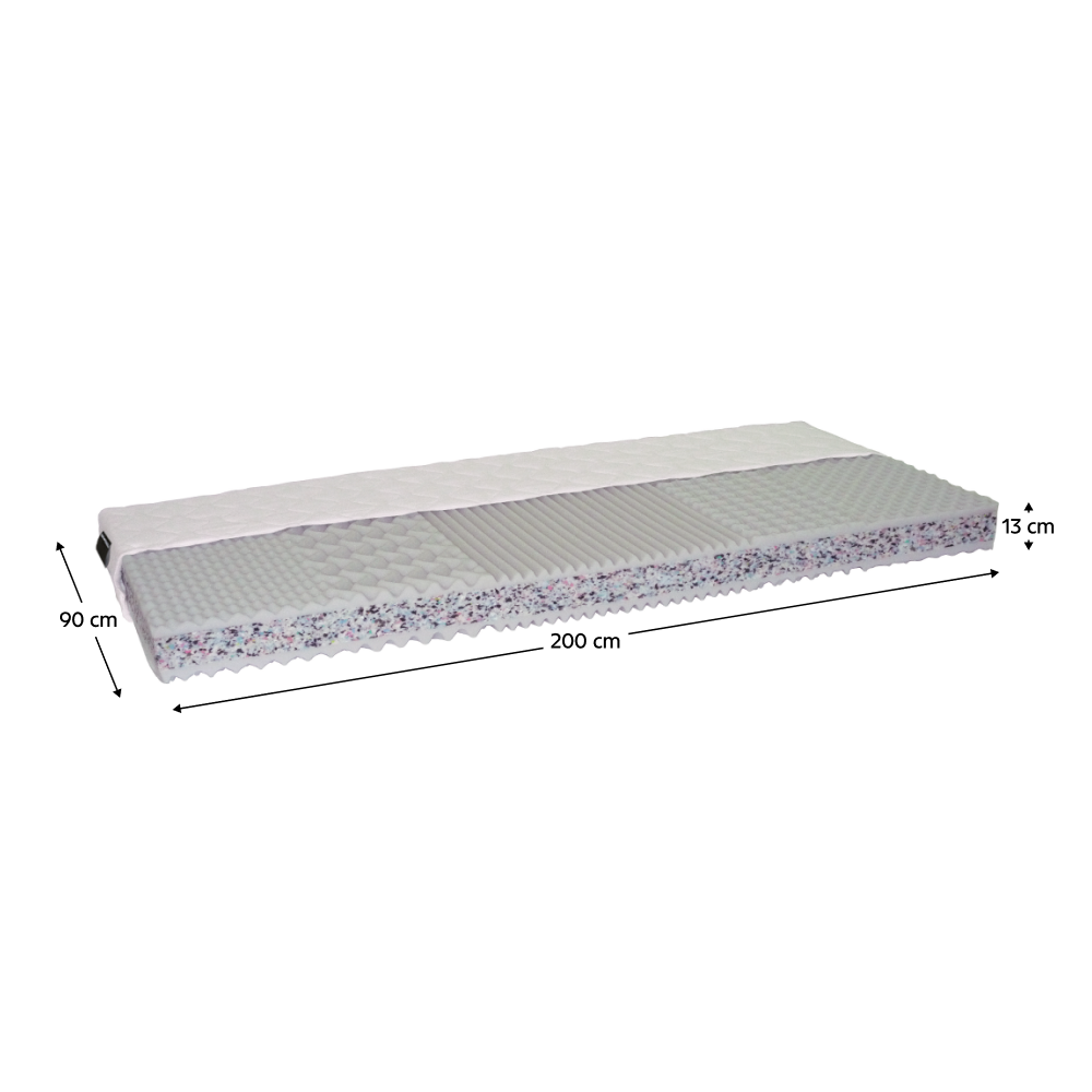 Matrace CATANIA ECO V 90×200 cm, tvrdost T4, PUR/RE pěna