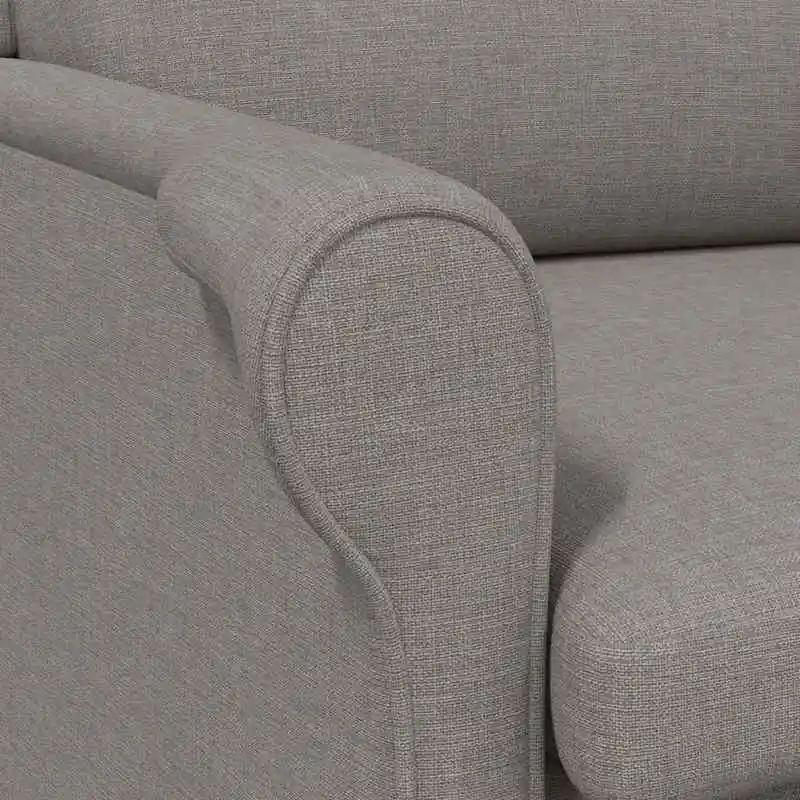 Křeslo ušák, relaxační, nohy masiv, šedohnědá, CHARLOT