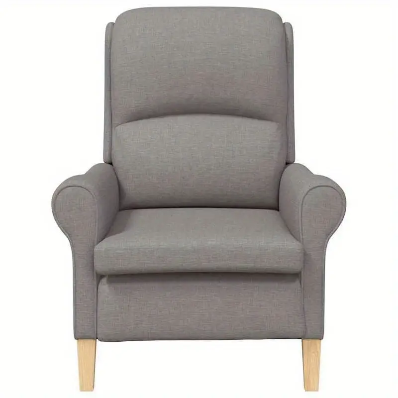 Křeslo ušák, relaxační, nohy masiv, šedohnědá, CHARLOT