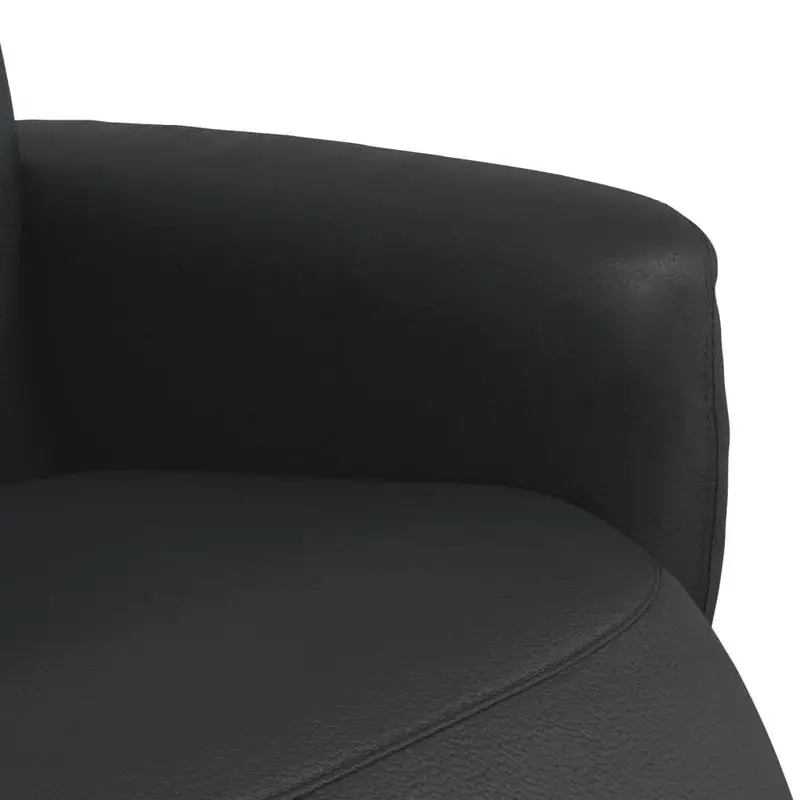 Křeslo relaxační, polohovací, otočné, ekokůže černá, JEFF