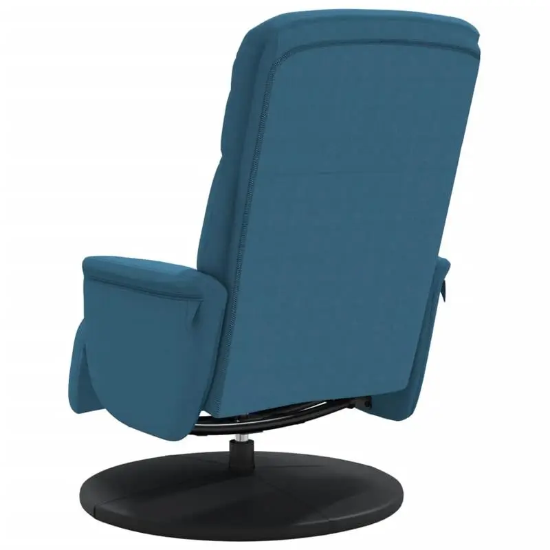 Křeslo relaxační, polohovací, otočné, látka modrá, OPTIMA