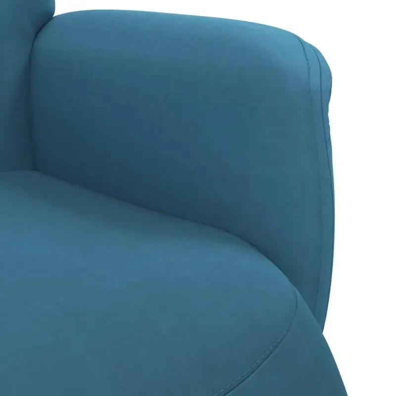 Křeslo relaxační, polohovací, otočné, látka modrá, OPTIMA