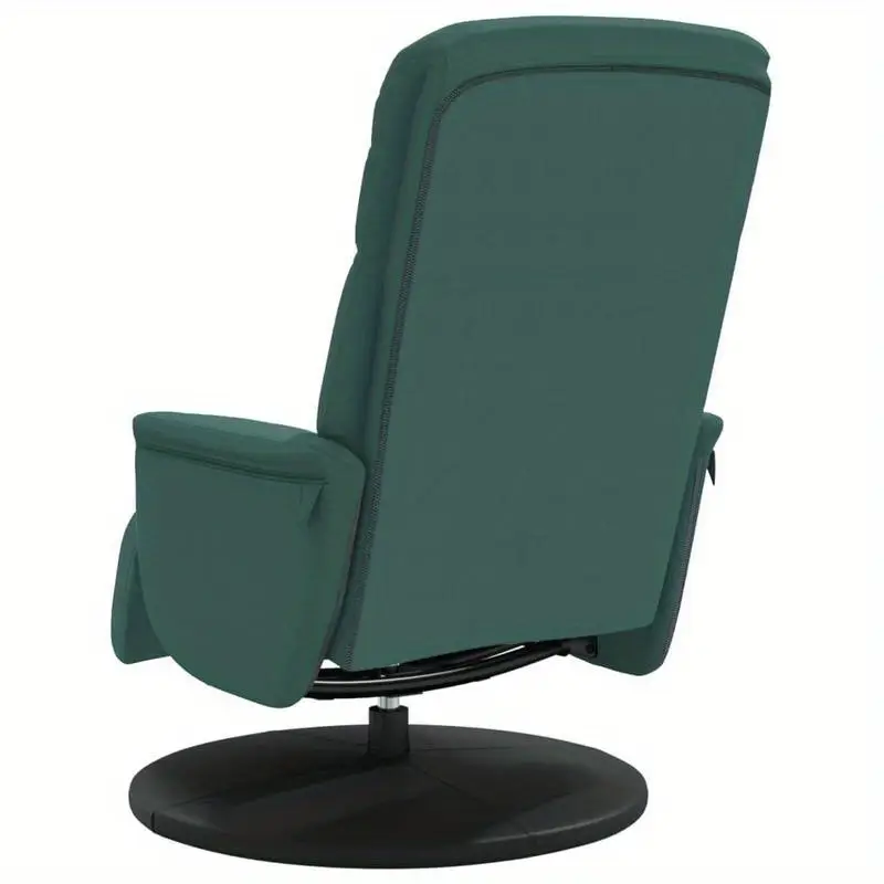 Křeslo relaxační, polohovací, otočné, látka zelená, OPTIMA
