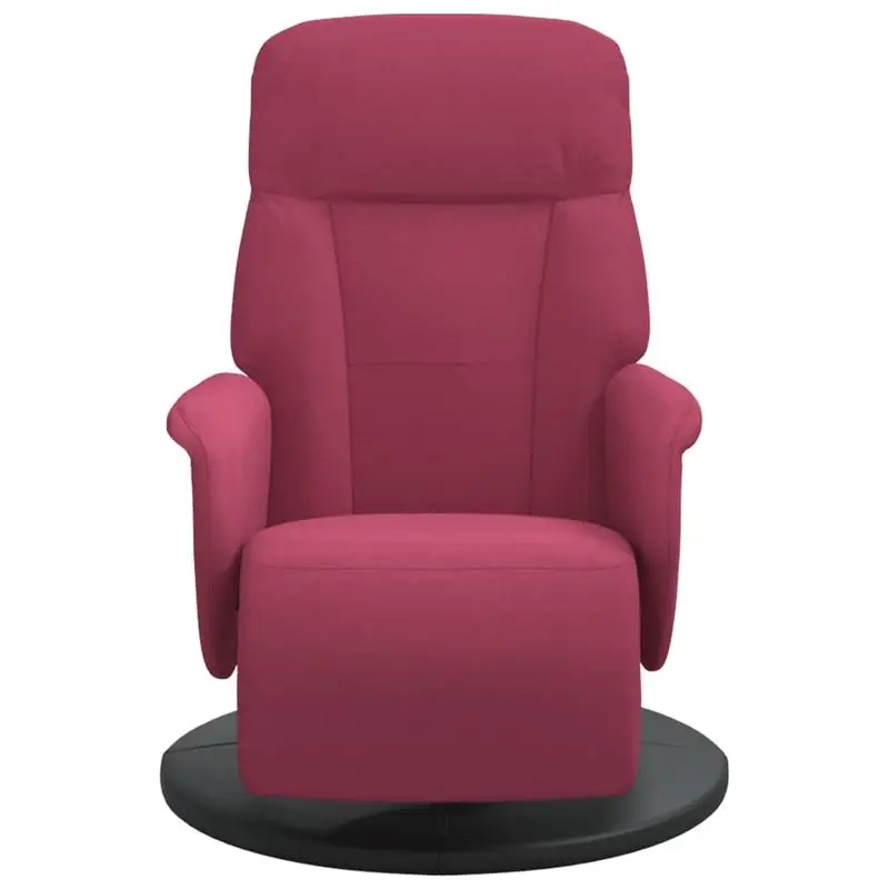 Křeslo relaxační, polohovací, otočné, látka červená, OPTIMA