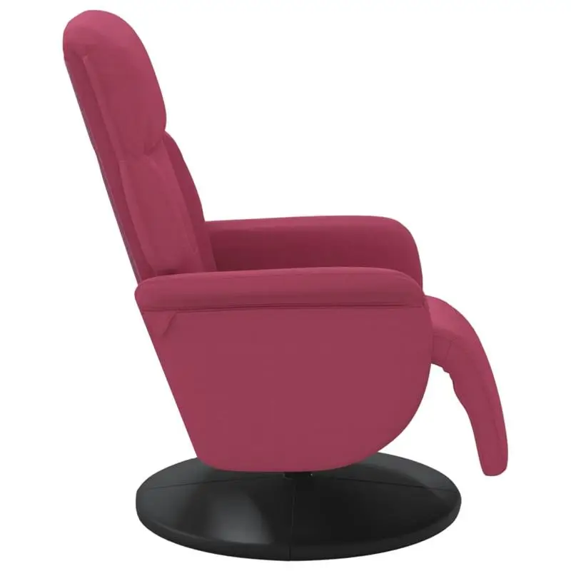 Křeslo relaxační, polohovací, otočné, látka červená, OPTIMA