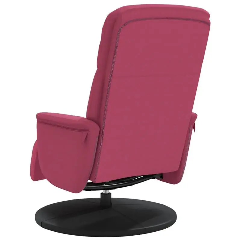 Křeslo relaxační, polohovací, otočné, látka červená, OPTIMA