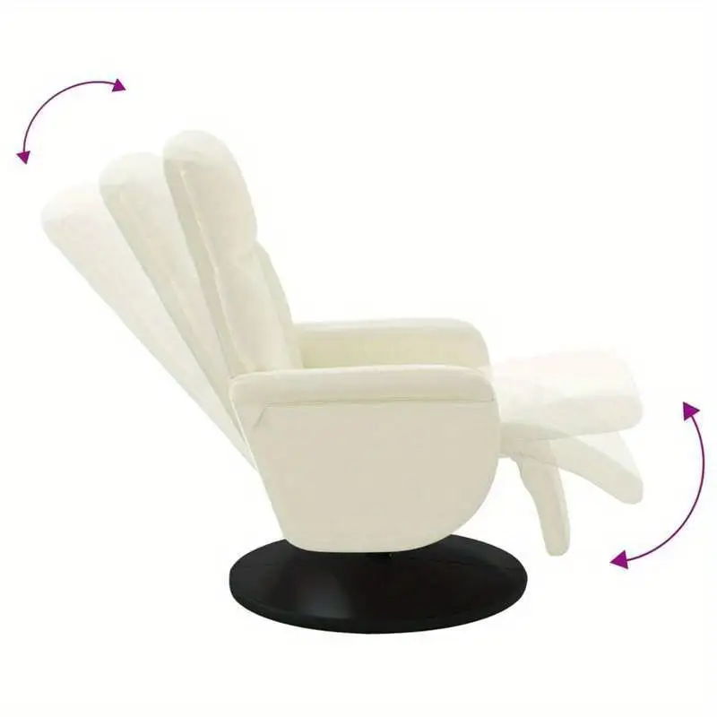 Křeslo relaxační, polohovací, otočné, látka krémová, OPTIMA