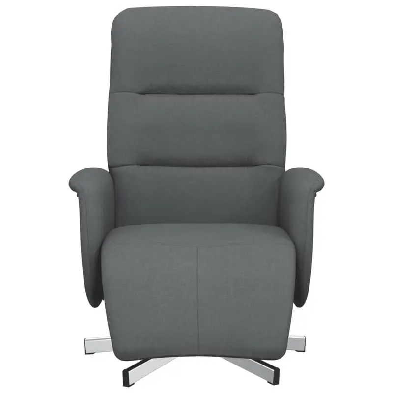Křeslo relaxační, polohovací, otočné, látka šedá, TURNER