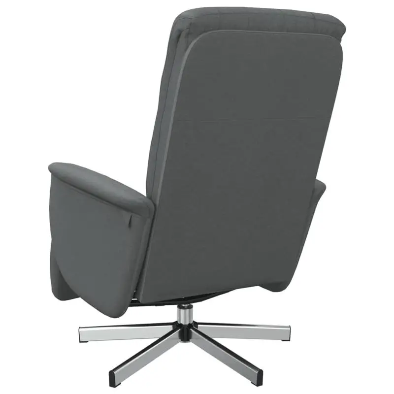 Křeslo relaxační, polohovací, otočné, látka šedá, TURNER