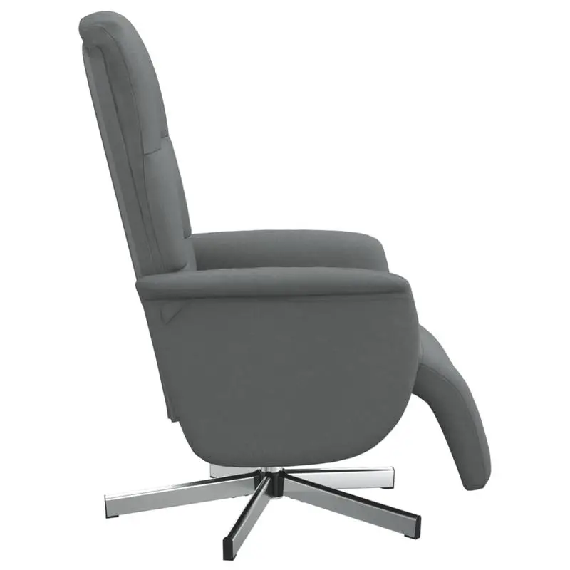 Křeslo relaxační, polohovací, otočné, látka šedá, TURNER