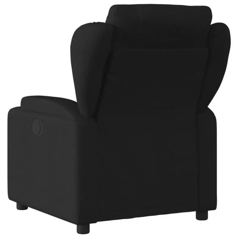 Křeslo relaxační, polohovací, látka černá, CROWN 2