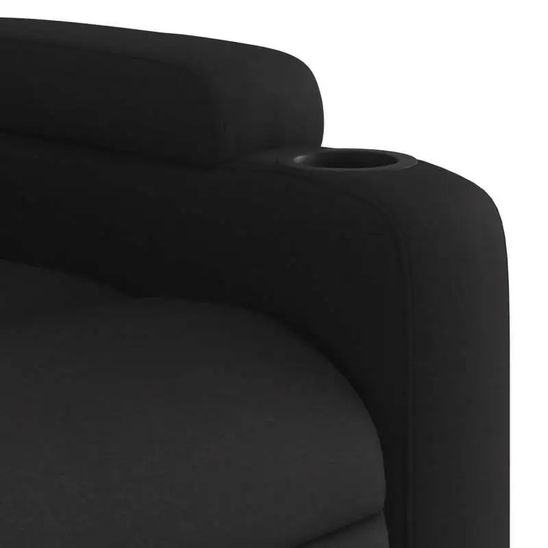 Křeslo relaxační, polohovací, látka černá, CROWN 2