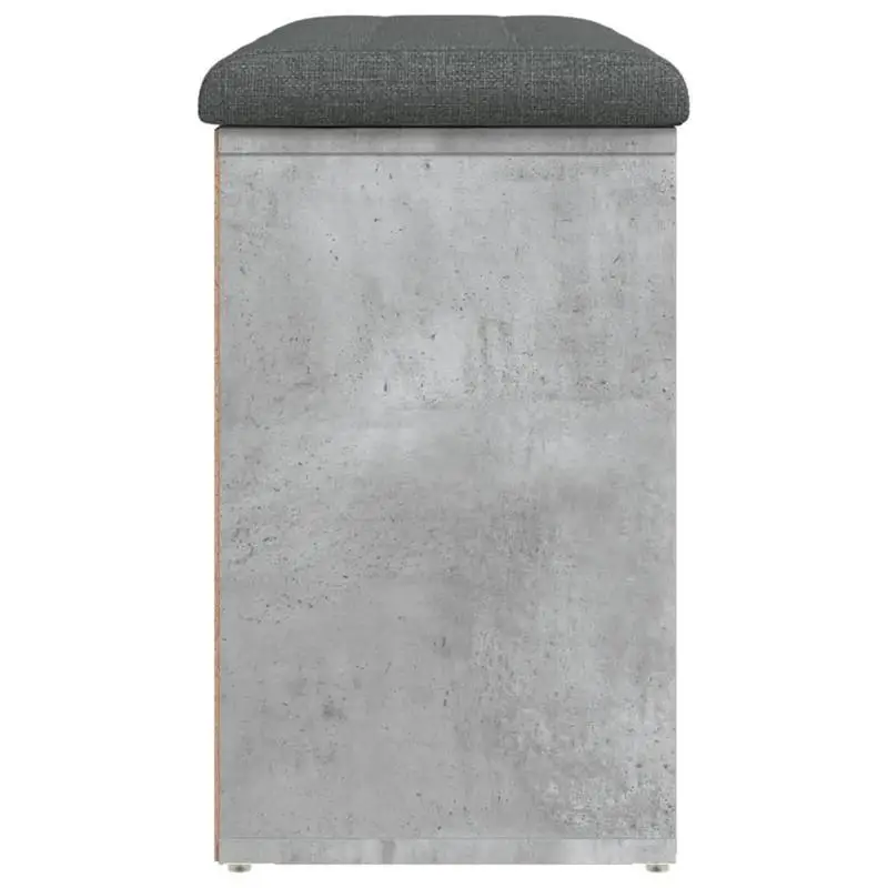 Botník s lavicí, dřevo, látka, beton, šedá, FADDY TYP 4