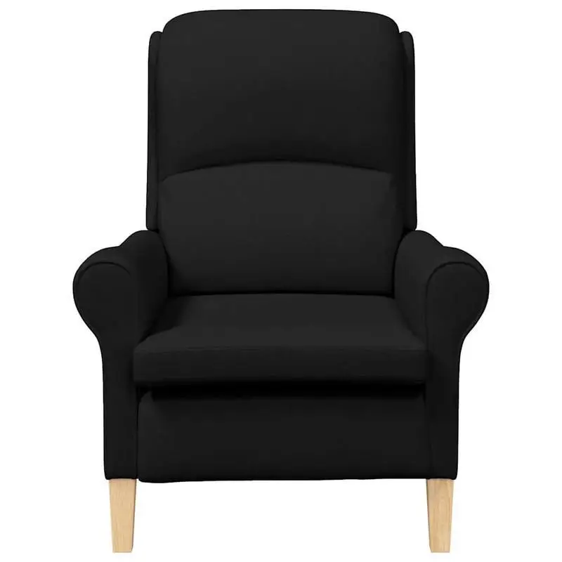 Křeslo ušák, relaxační, nohy masiv, černá, CHARLOT