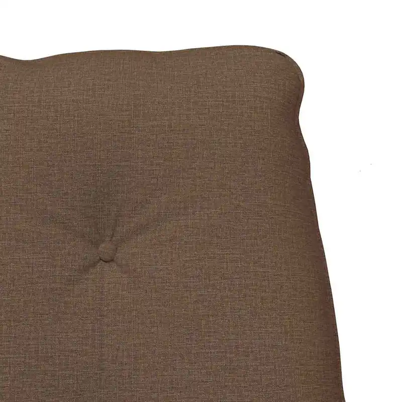 Křeslo relaxační, nohy dřevěné, látka hnědá, ALMOND