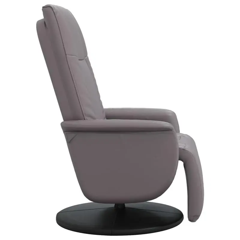 Křeslo relaxační, polohovací, otočné, ekokůže šedá, PULSAR