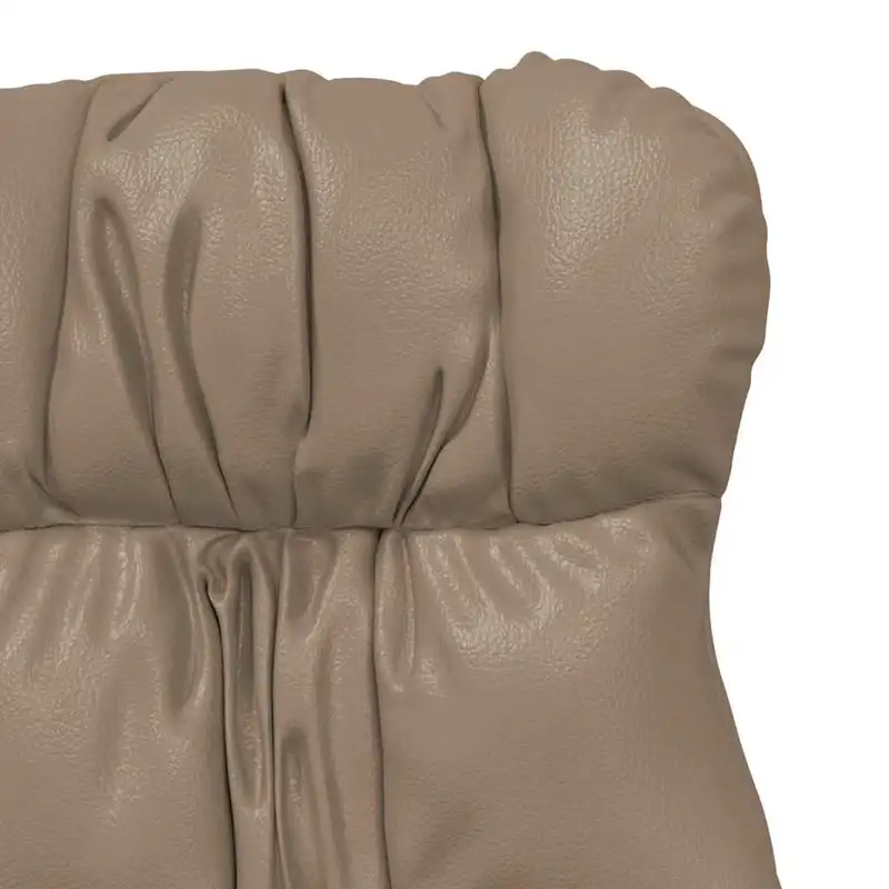 Křeslo relaxační, nohy dřevěné, ekokůže hnědá, ALMOND 2