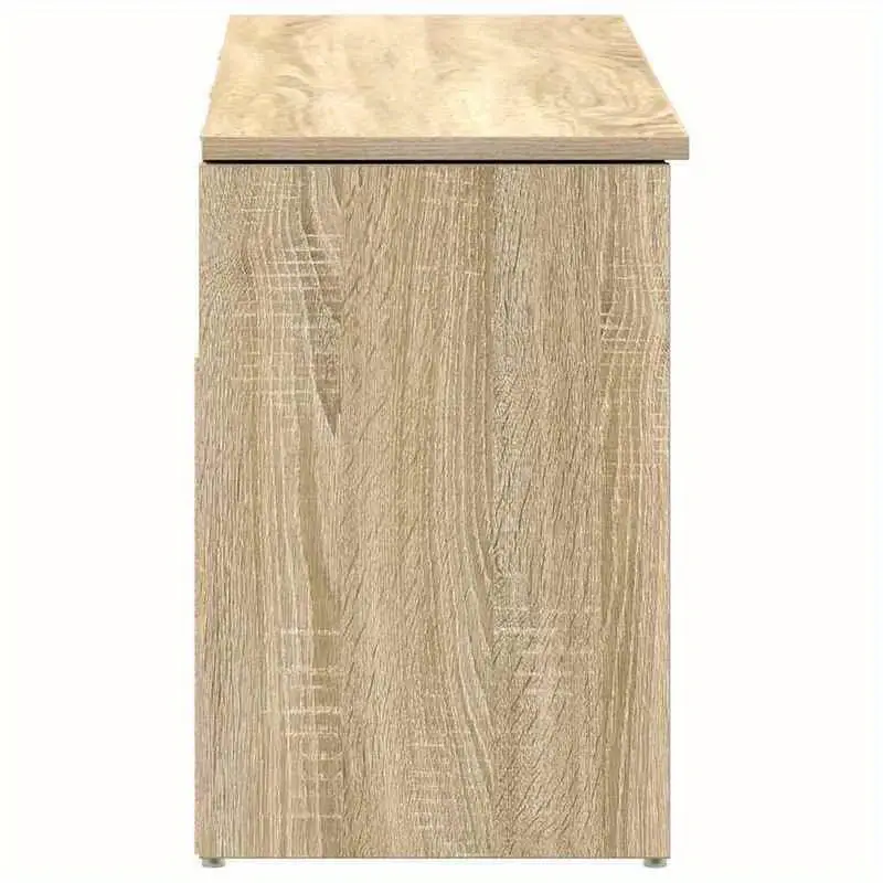 Botník, dřevo, látka, dub sonoma, šedá, SEBER TYP 10