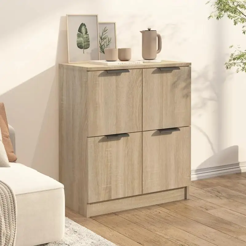 Komoda, 4 dvířka, dřevo, dub sonoma, TOPTY TYP 41