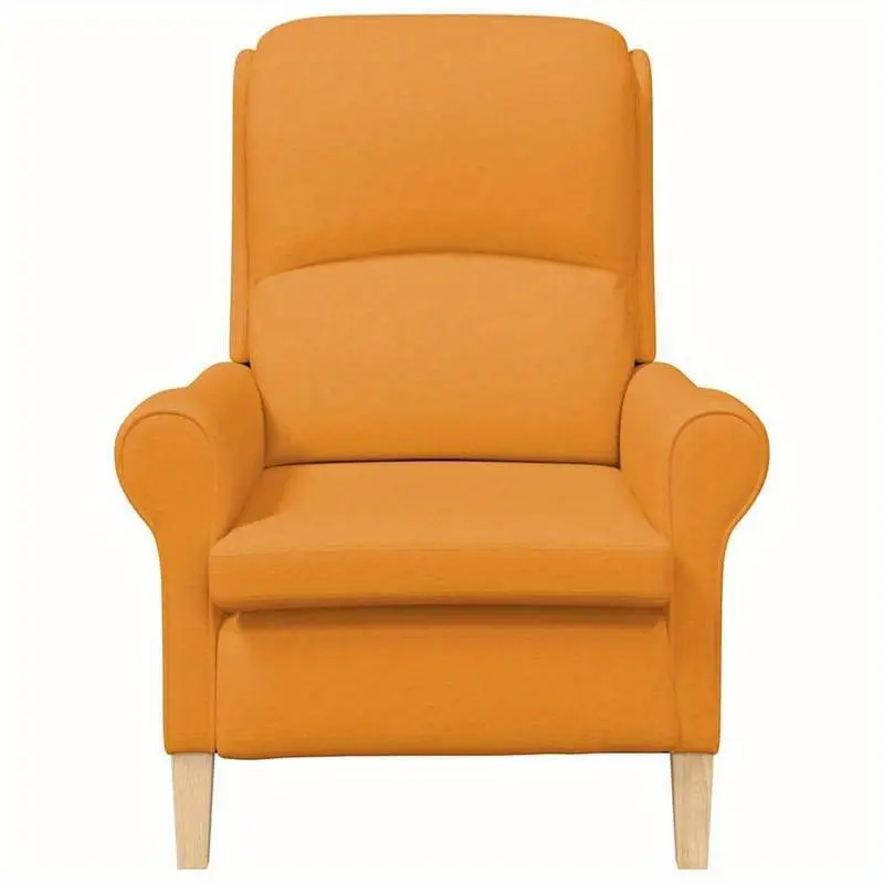 Křeslo ušák, relaxační, nohy masiv, oranžová, CHARLOT