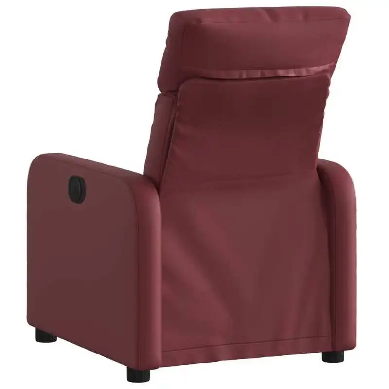 Křeslo relaxační, polohovací, s podnožkou, látka červená, DONKO