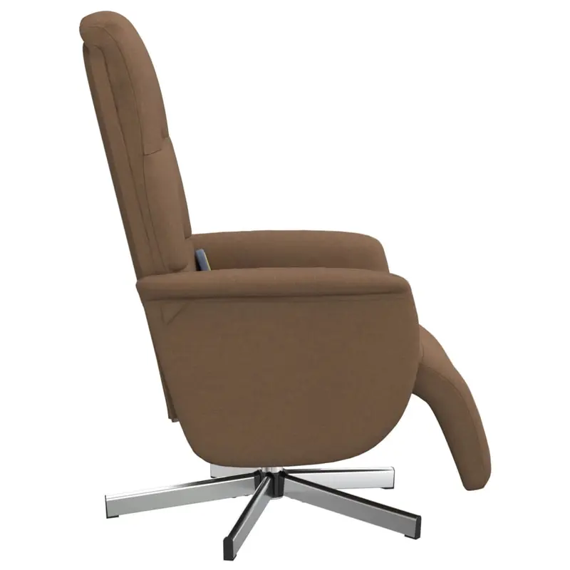 Křeslo relaxační, polohovací, otočné, masážní, látka hnědá, TURNER 2