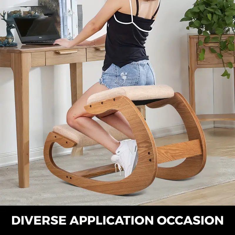 Ergonomická klekačka, ořech, bílá, RUFUS