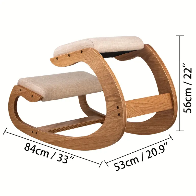 Ergonomická klekačka, ořech, bílá, RUFUS