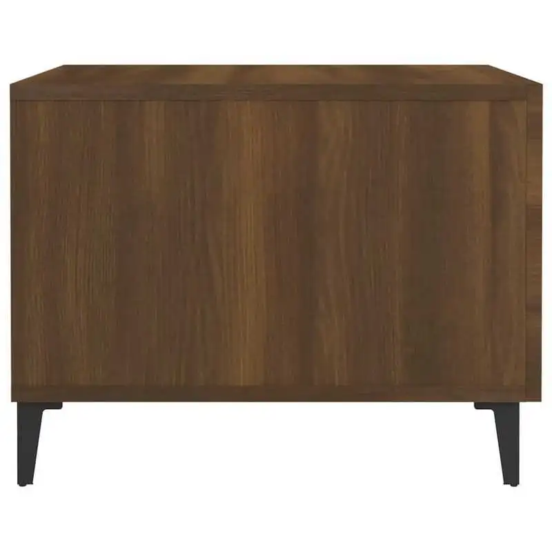 Konferenční stolek, kov, dřevo, černá, dub hnědý, LIVINA 2