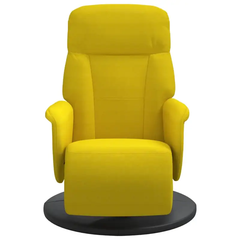 Křeslo relaxační, polohovací, otočné, látka žlutá, OPTIMA