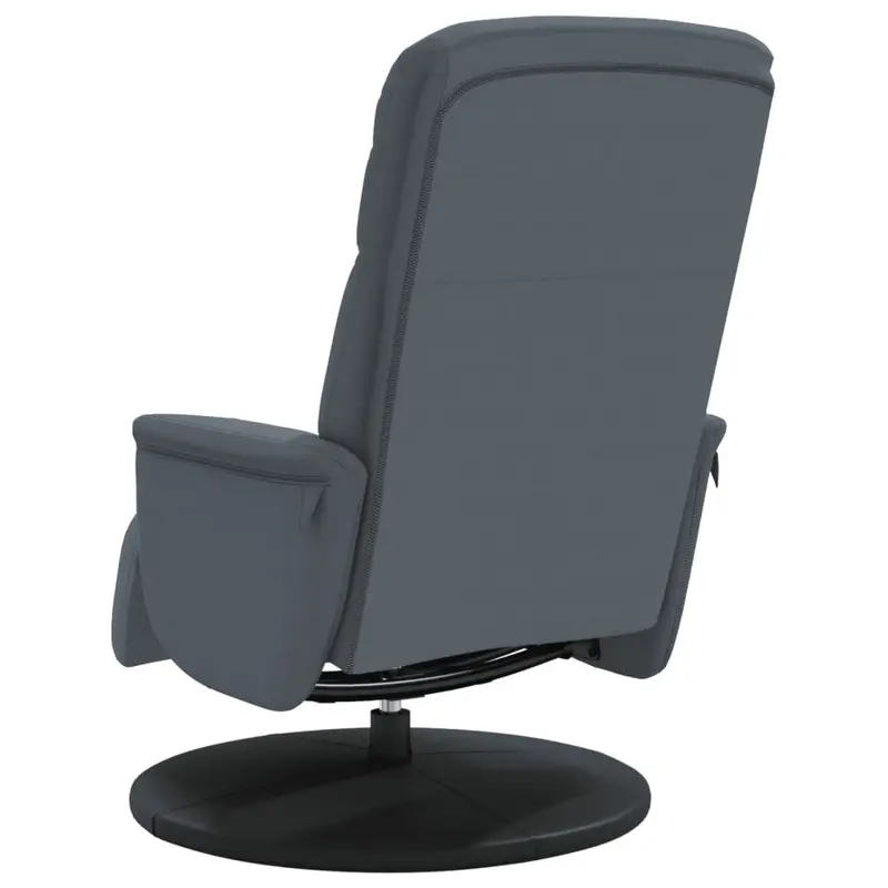 Křeslo relaxační, polohovací, otočné, látka tmavě šedá, OPTIMA