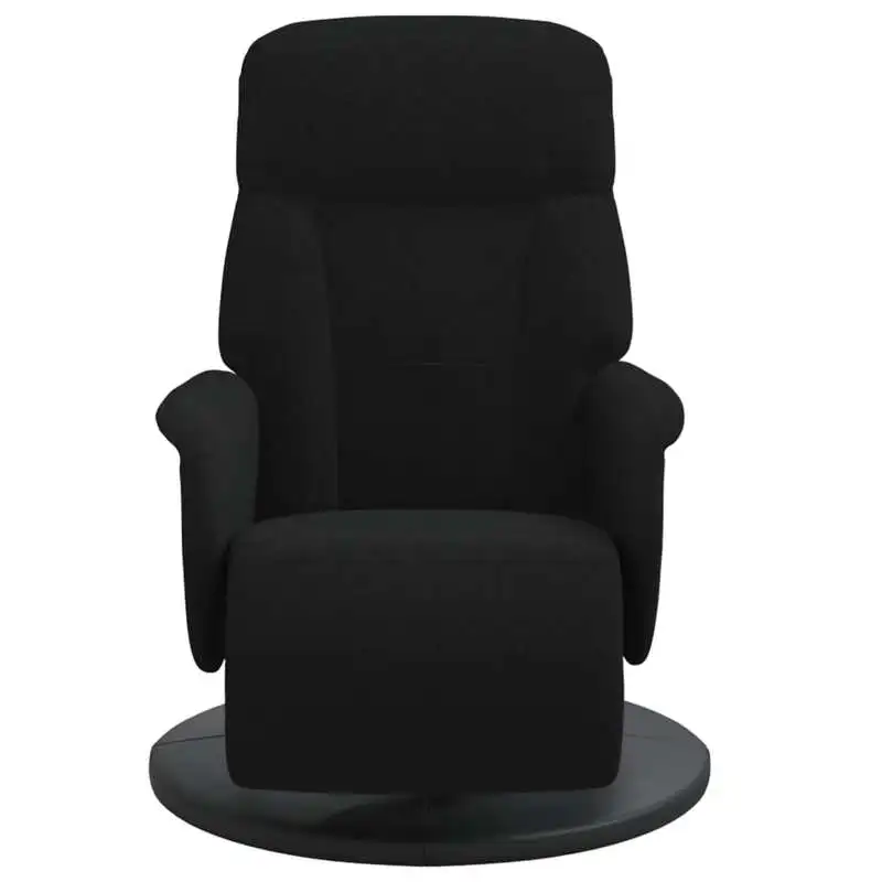 Křeslo relaxační, polohovací, otočné, látka černá, OPTIMA