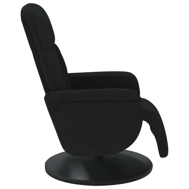 Křeslo relaxační, polohovací, otočné, látka černá, OPTIMA