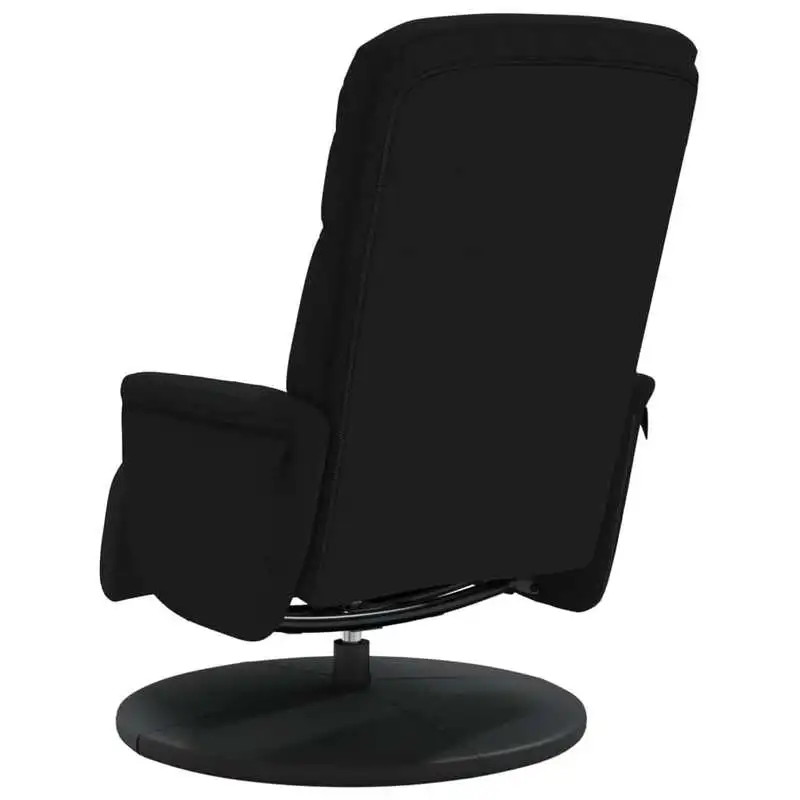 Křeslo relaxační, polohovací, otočné, látka černá, OPTIMA