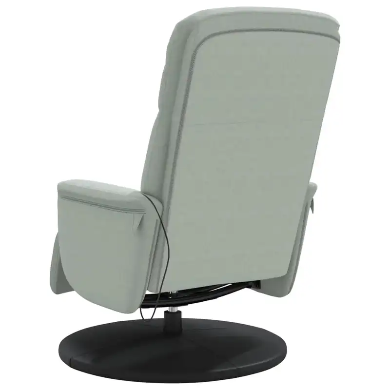 Křeslo relaxační, polohovací, otočné, látka světle šedá, OPTIMA