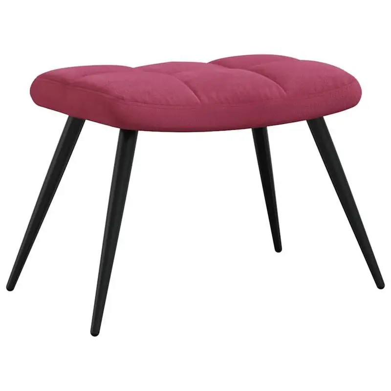 Křeslo ušák, relaxační, s podnožkou, černá, vínová, KOMODO 2