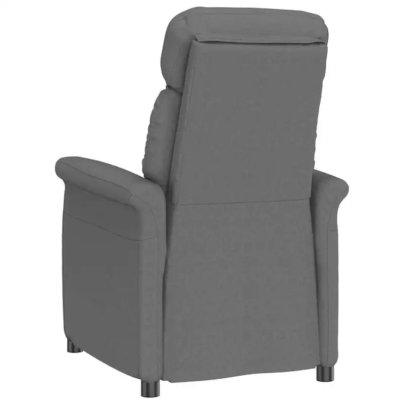 Křeslo ušák, relaxační, polohovací, výsuvná podnožka, šedá, DINAR