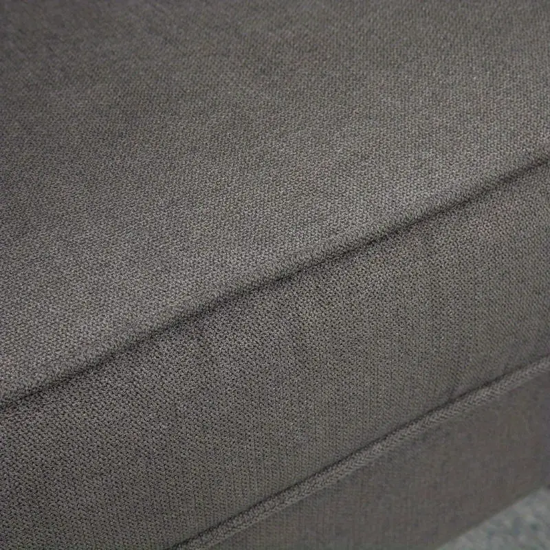 Křeslo ušák, relaxační, nohy dřevo tmavé, látka šedá, LILLY