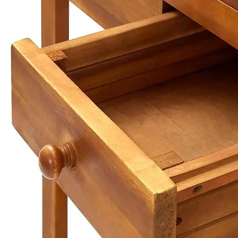 Servírovací stolek, kolečka, akáciové dřevo, přírodní, MORIS