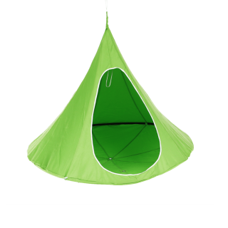 Závěsné houpací křeslo, zelená, KLORIN NEW KLASIK CACOON HAMMOCK