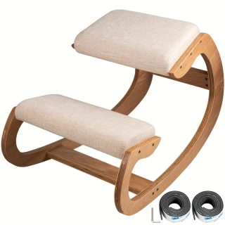 Ergonomická klekačka, dub, bílá, RUFUS