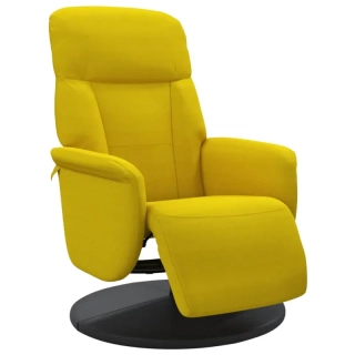 Křeslo relaxační, polohovací, otočné, látka žlutá, OPTIMA