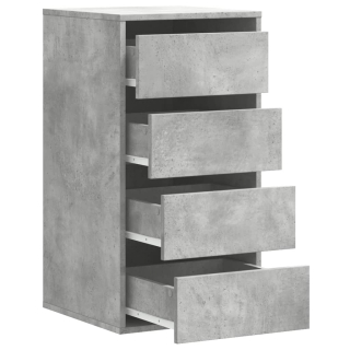 Komoda, 4 zásuvková, beton šedá, MARIO